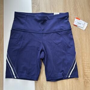 NWT Women’s Sports Illustrated Athletic Biker Shorts Size Large Navy Blue